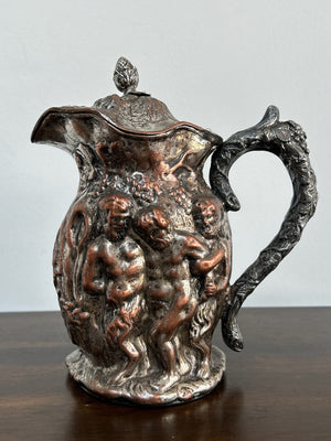 Antique Silver Plated EPNS Figural Bacchus Ewer Jug A/F