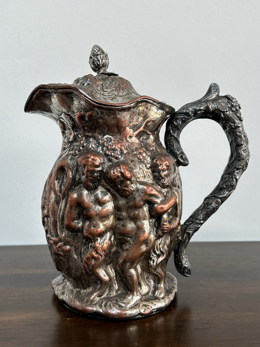 Antique Silver Plated EPNS Figural Bacchus Ewer Jug A/F0