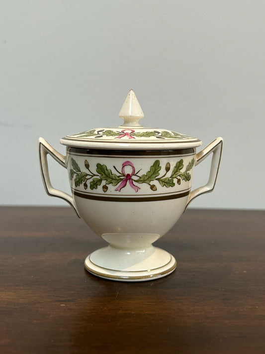 Antique Wedgwood Creamware J&P Etruria Twin Handled Sucrier Sugar Basin Cover0