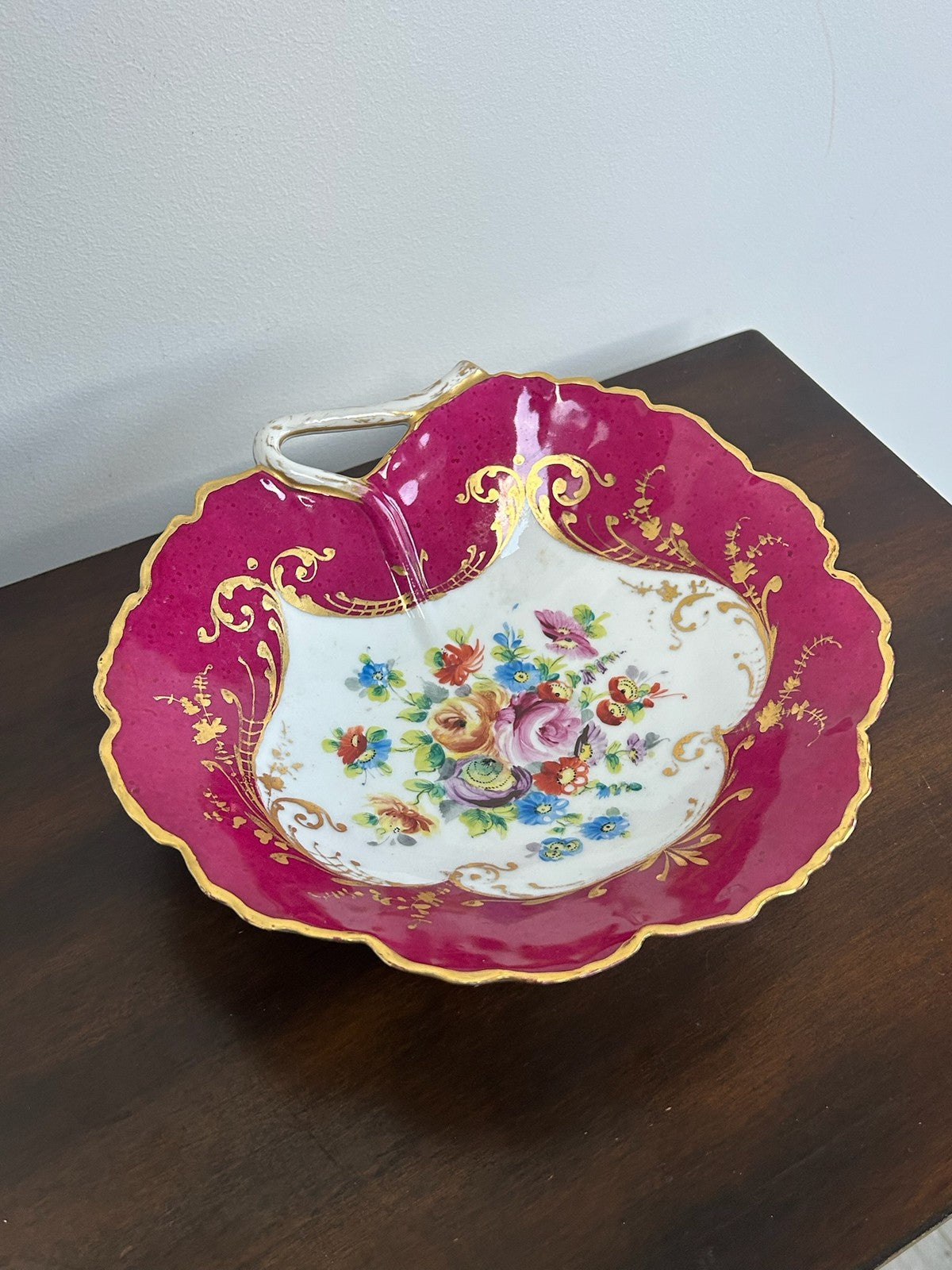 Le Tallec Paris Hand Painted Porcelain Shell Bowl Lanot Karl Hamann Dresden0