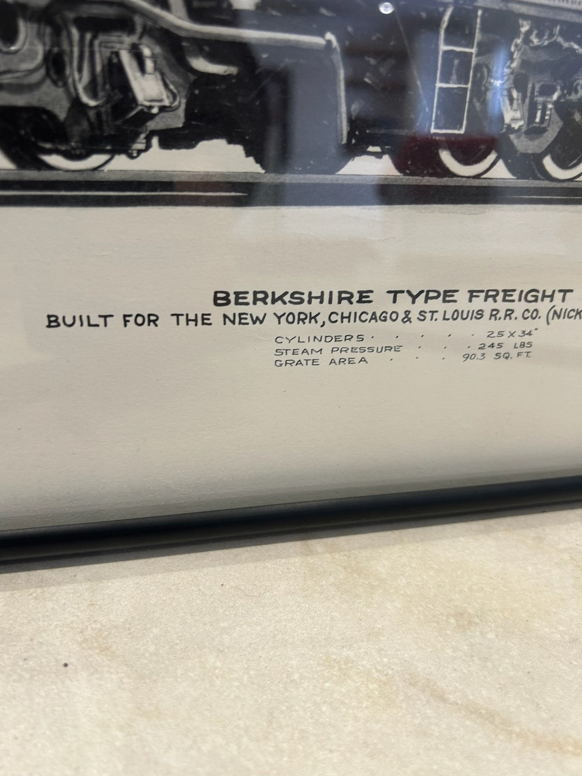 Alvin F Staufer SIGNED Print Berkshire Type Class S2 Freight Locomotive Framed7