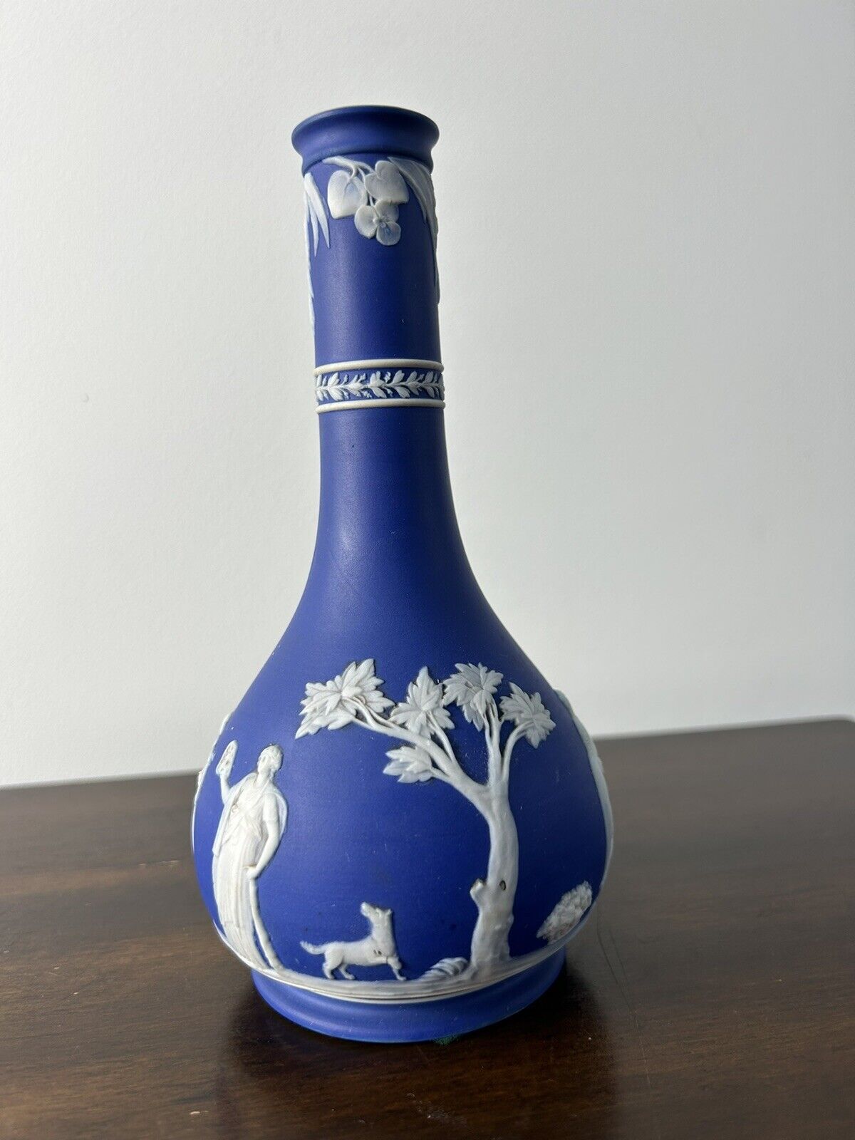 Wedgwood Jasperware Blue Decanter Bottle Possible Vase