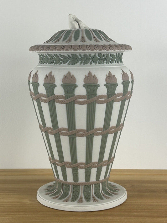 Wedgwood tricolour jasperware torch vase tricolor 19th century