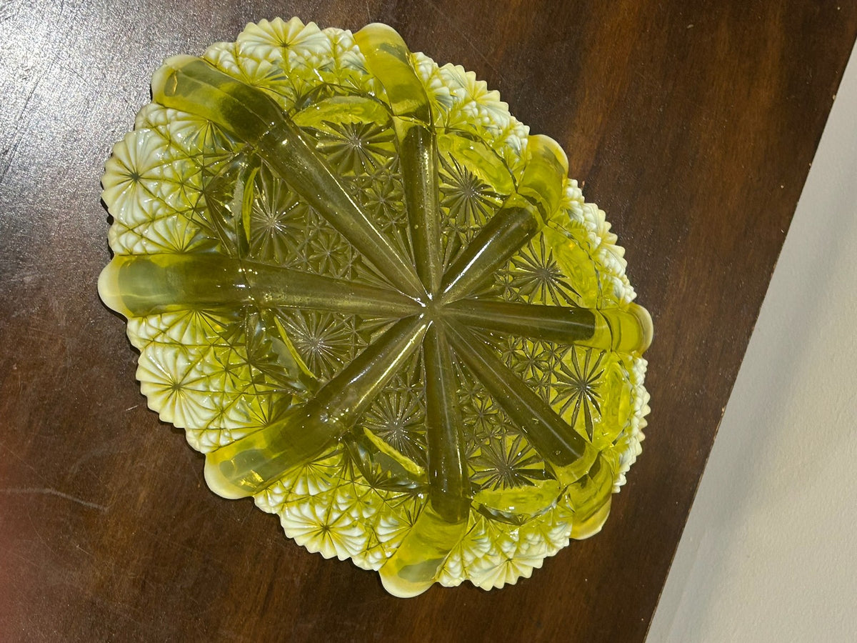 Davidson Primrose Pearline Uranium Glass Oval Dish Lady Chippendale Rd 1765664