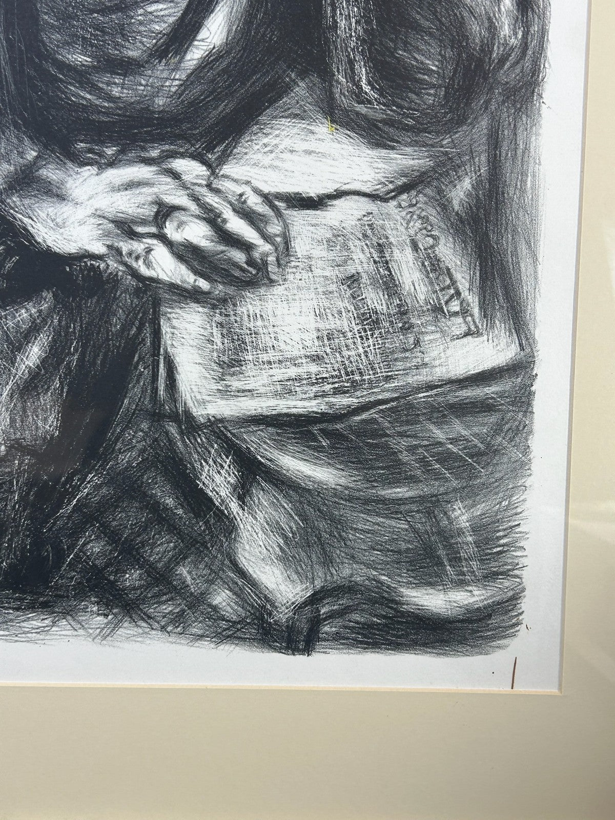 Nan Lurie Pencil Signed Lithograph Man Reading Letter 1930s WPA Social Realism5