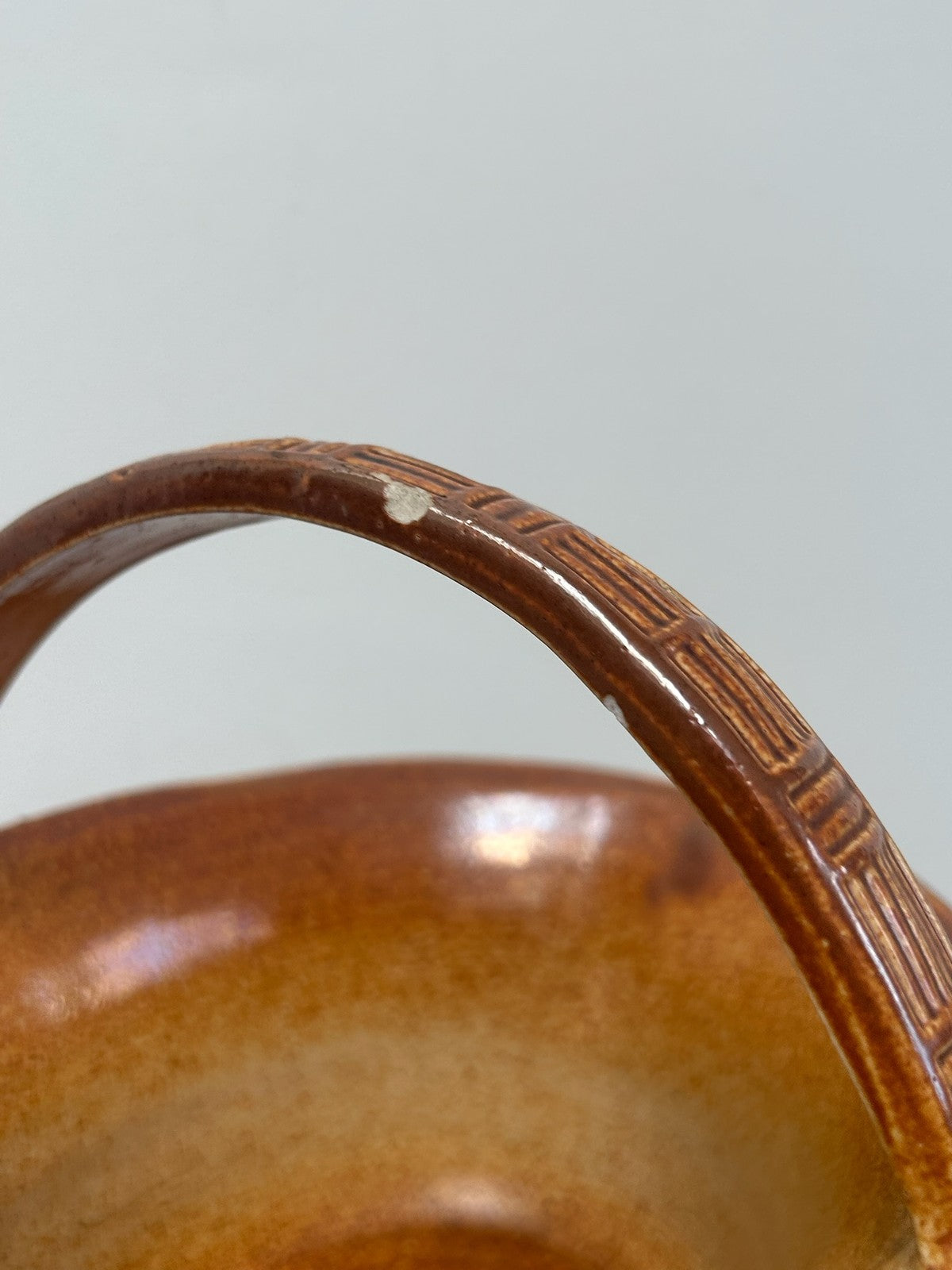 Antique Turner Stoneware Mug Hunting Relief Brown Rim Georgian Drab Sprigged3