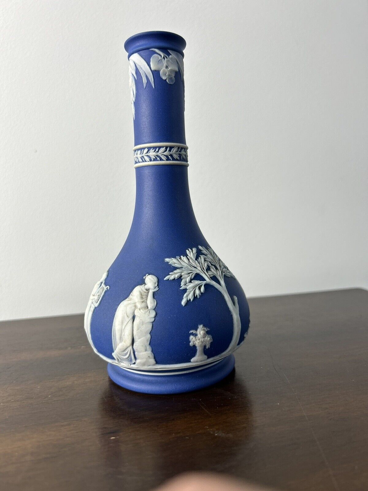 Wedgwood Jasperware Blue Decanter Bottle Possible Vase