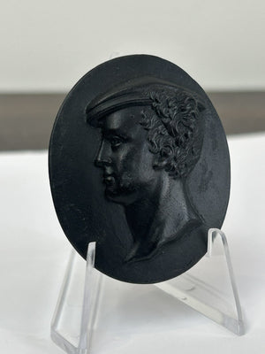 Wedgwood Black Basalt Portrait Medallion No.21 Edward VI Kings of England c.1800