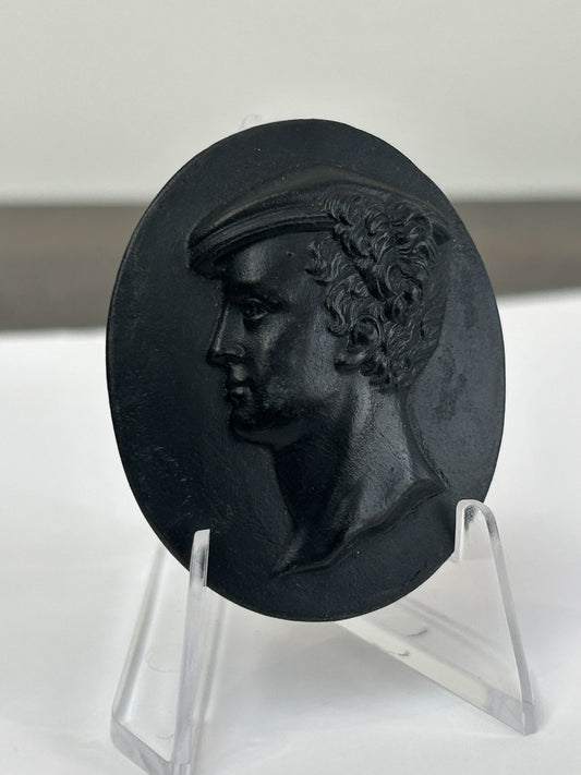 Wedgwood Black Basalt Portrait Medallion No.21 Edward VI Kings of England c.18000