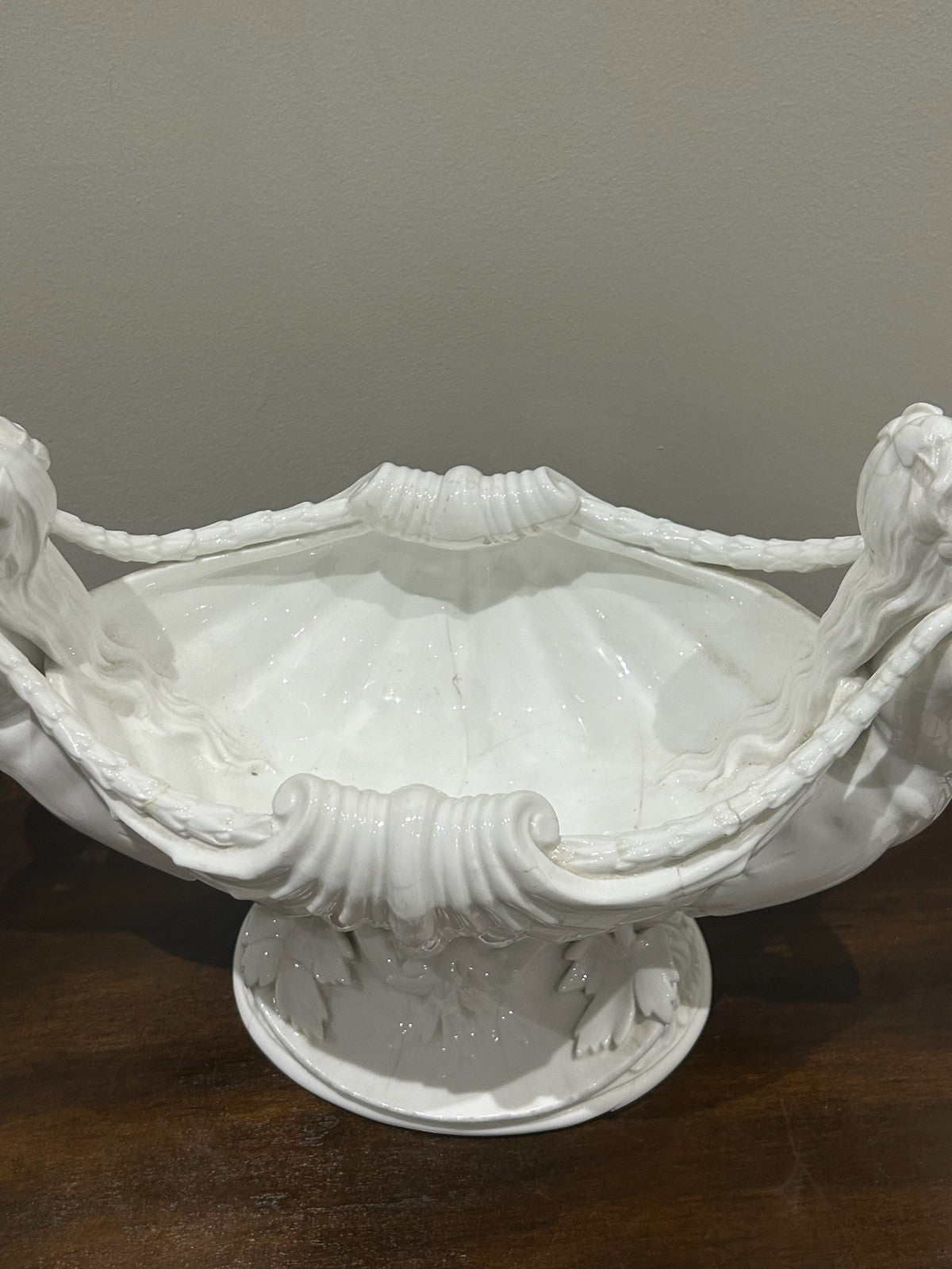 Minton White Porcelain Mermaid Shell Centrepiece Flower Bearers 1182 Victorian8