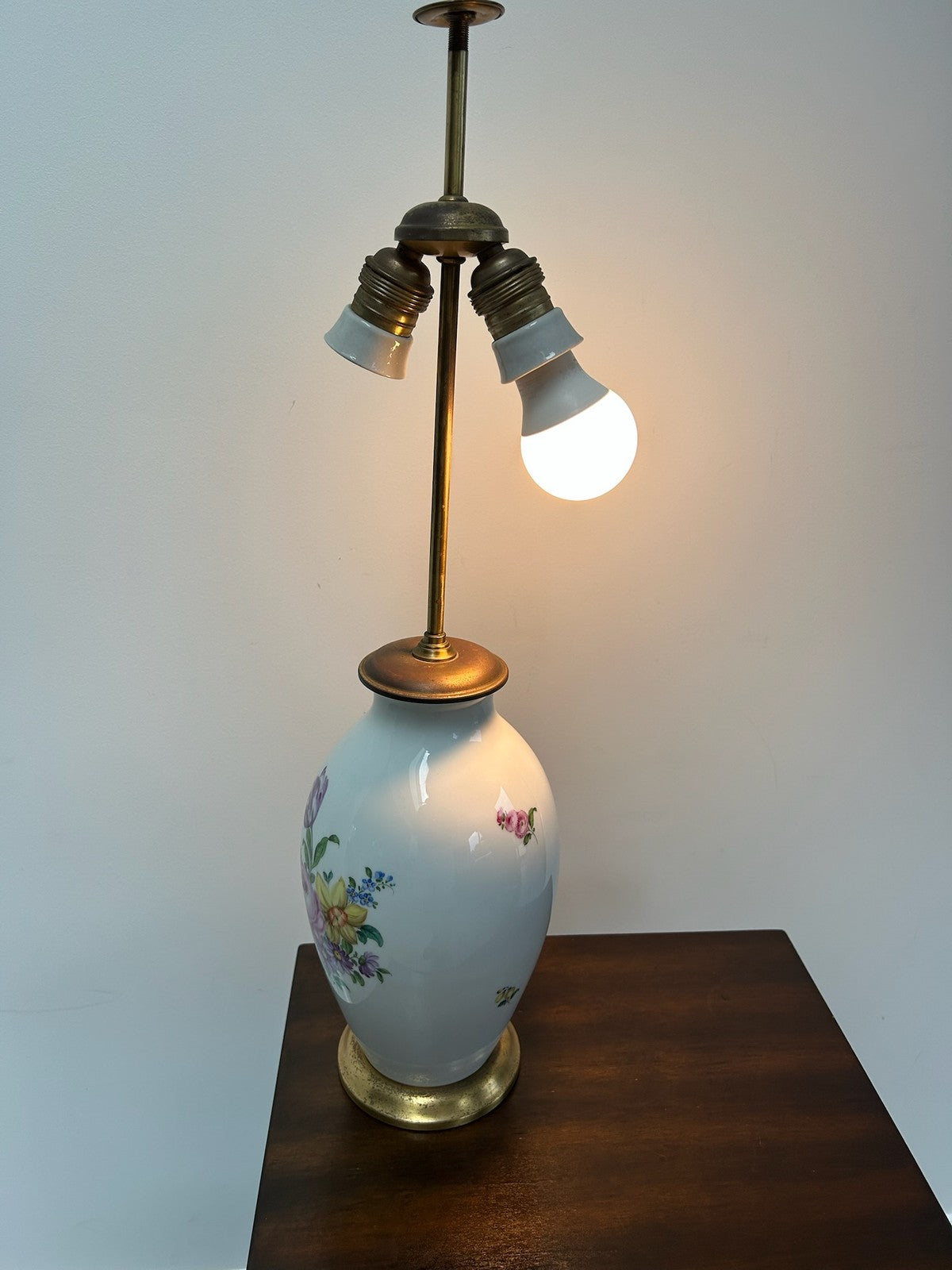 Augarten Wien Vienna Porcelain Vase Table Lamp Decor 5034 Flower Bouquet 65cm5