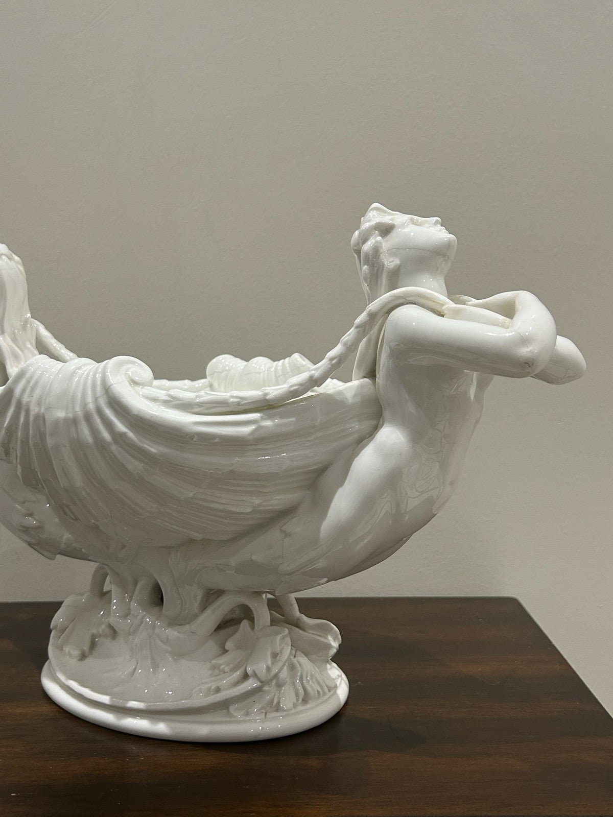Minton White Porcelain Mermaid Shell Centrepiece Flower Bearers 1182 Victorian3