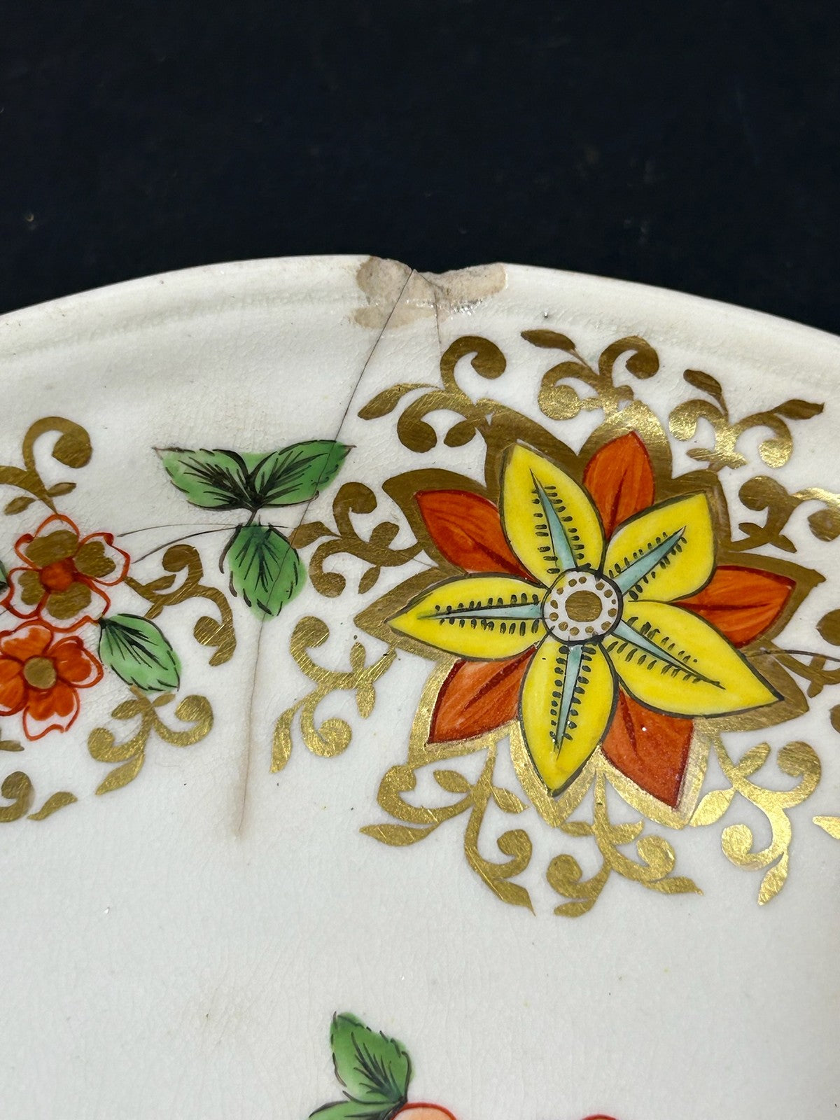 Antique Derby Porcelain Heart Shaped Dessert Dish Painted Flowers Red Mark AF4