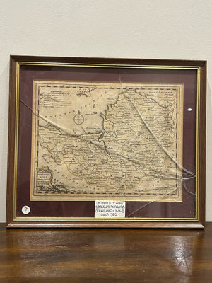Antique Thomas Kitchin Map of Somersetshire Somerset 1786 Hand Coloured Framed