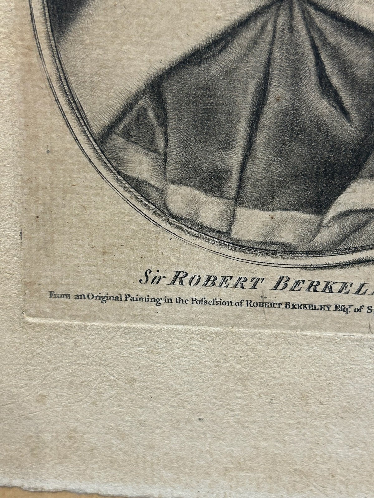 Antique Georgian Engraving Sir Robert Berkeley Judge Portrait by Geo Powle1