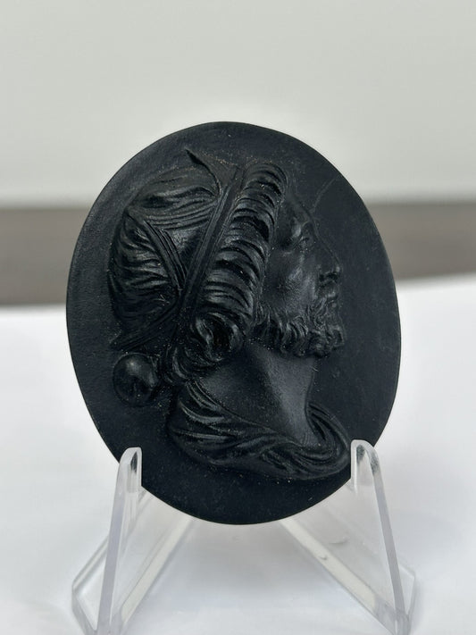 Wedgwood Black Basalt Portrait Medallion No.7 John Kings of England c.18000