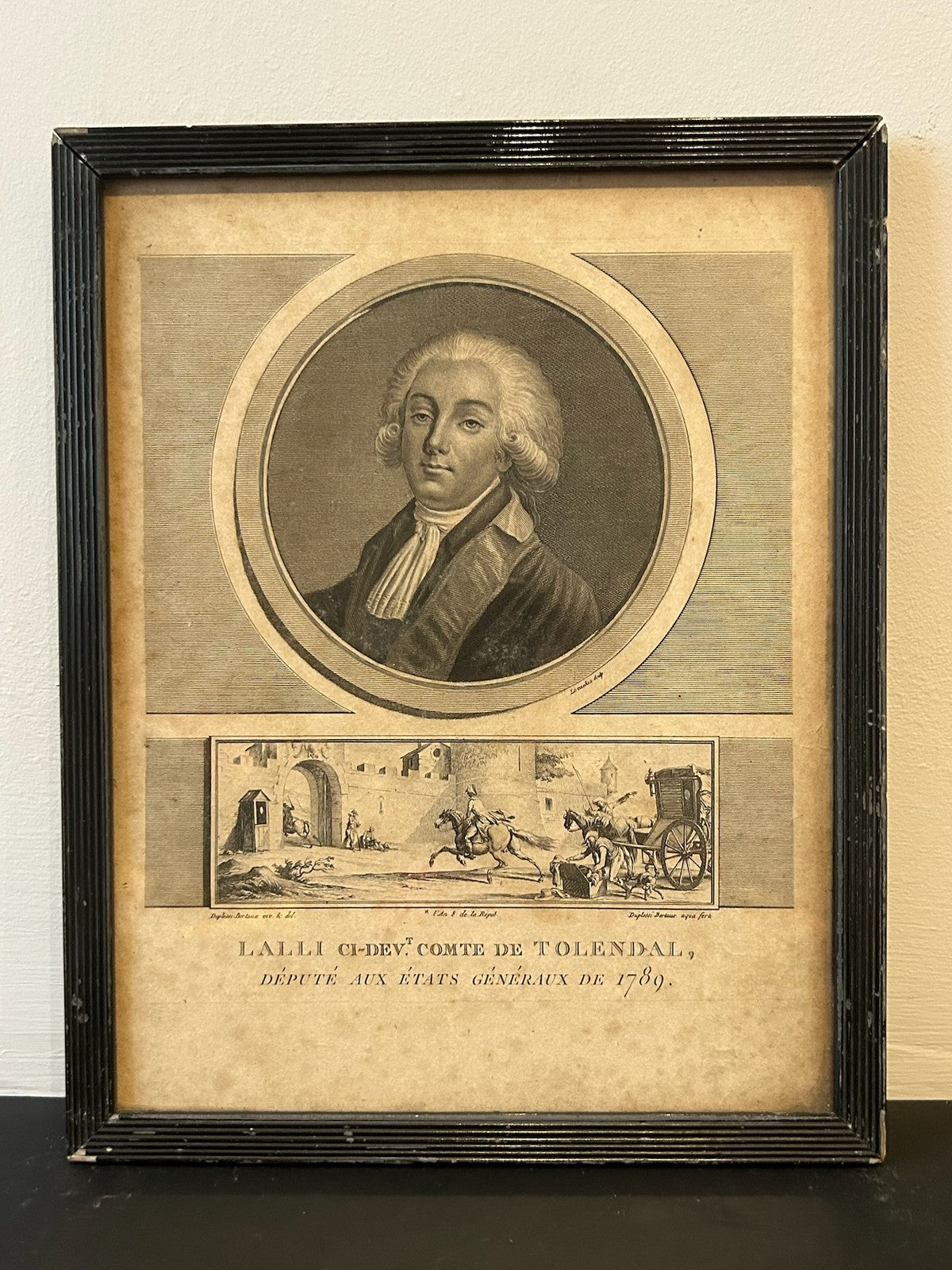 Lally Tollendal Deputy 1789 French Revolution Aquatint Levachez 1800 Framed0