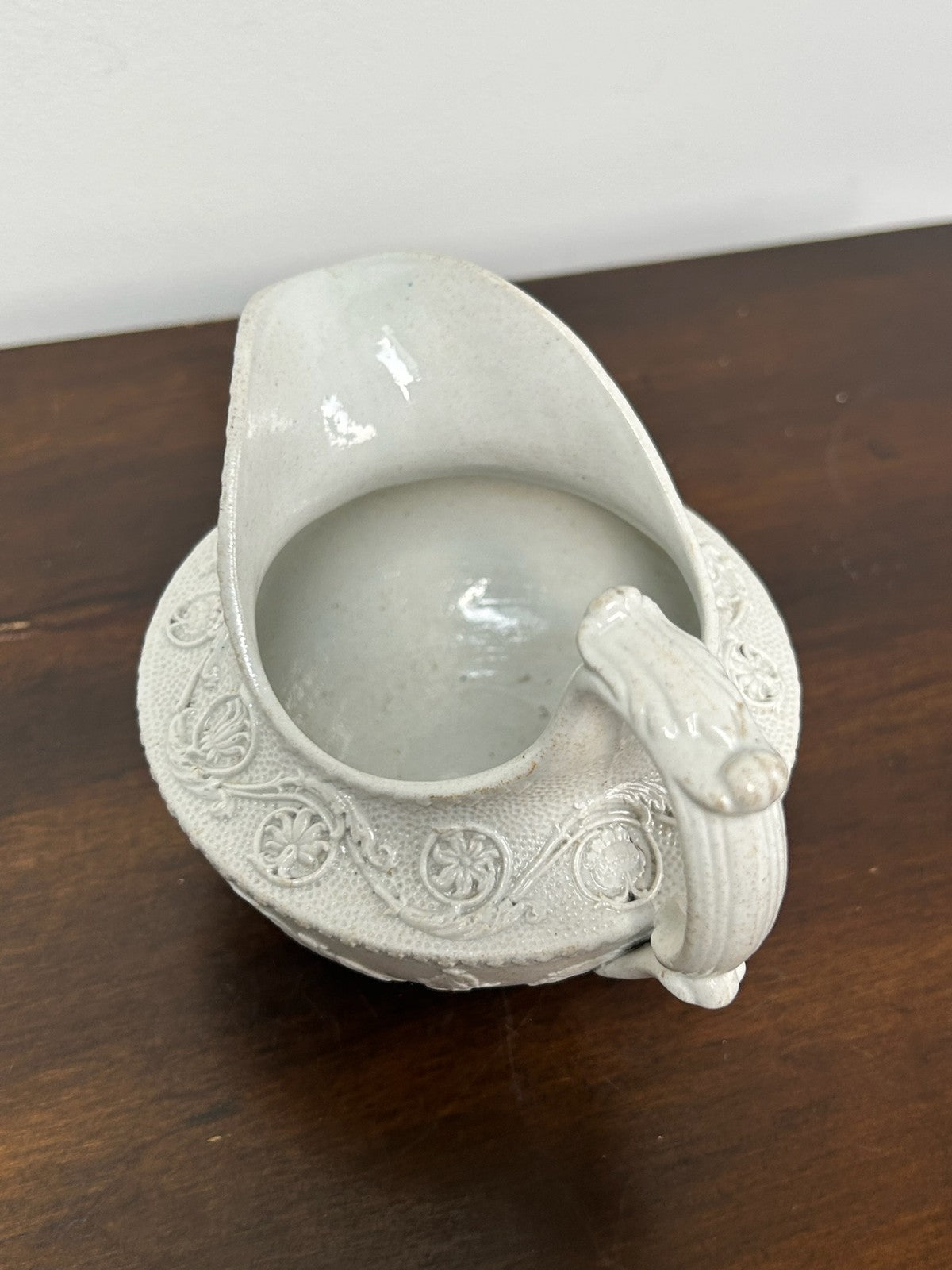 Antique Wedgwood White Stoneware Relief Creamer / Jug4