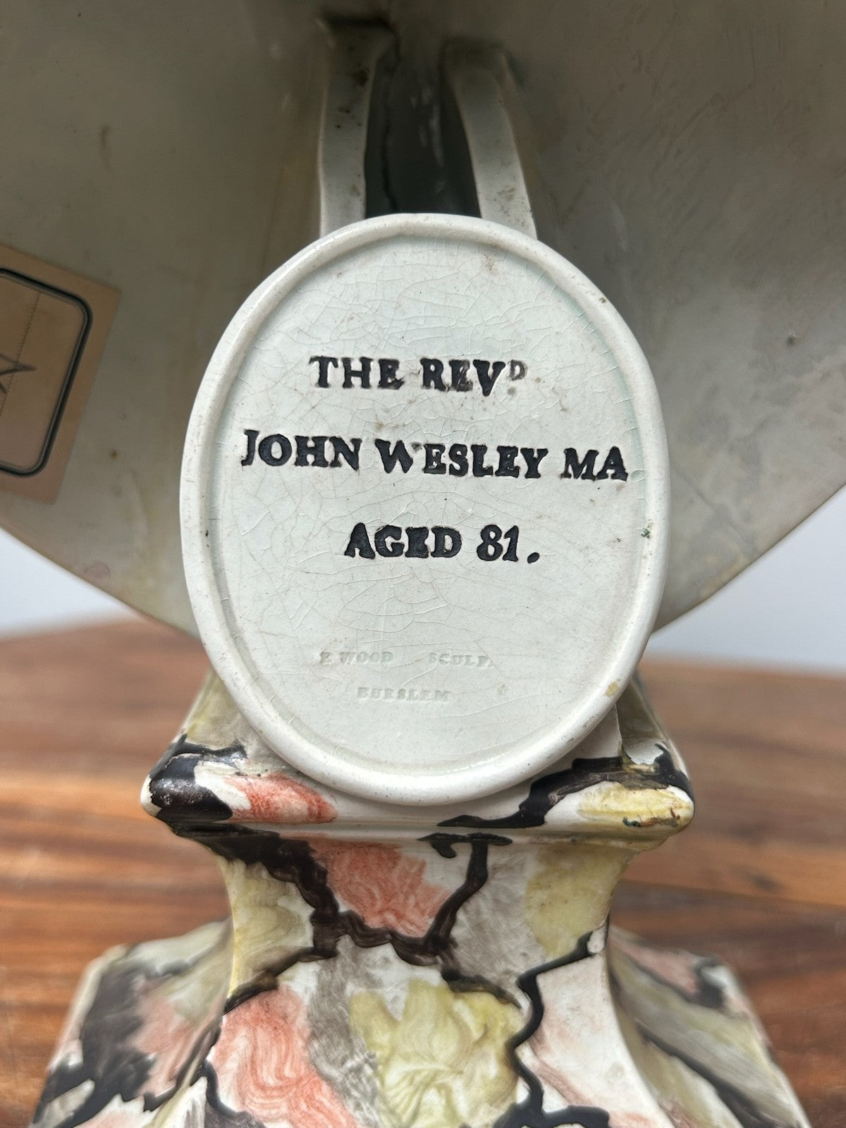 Rare First Model Enoch Wood John Wesley Bust Aged 81 c1784 Earliest Pearlware13