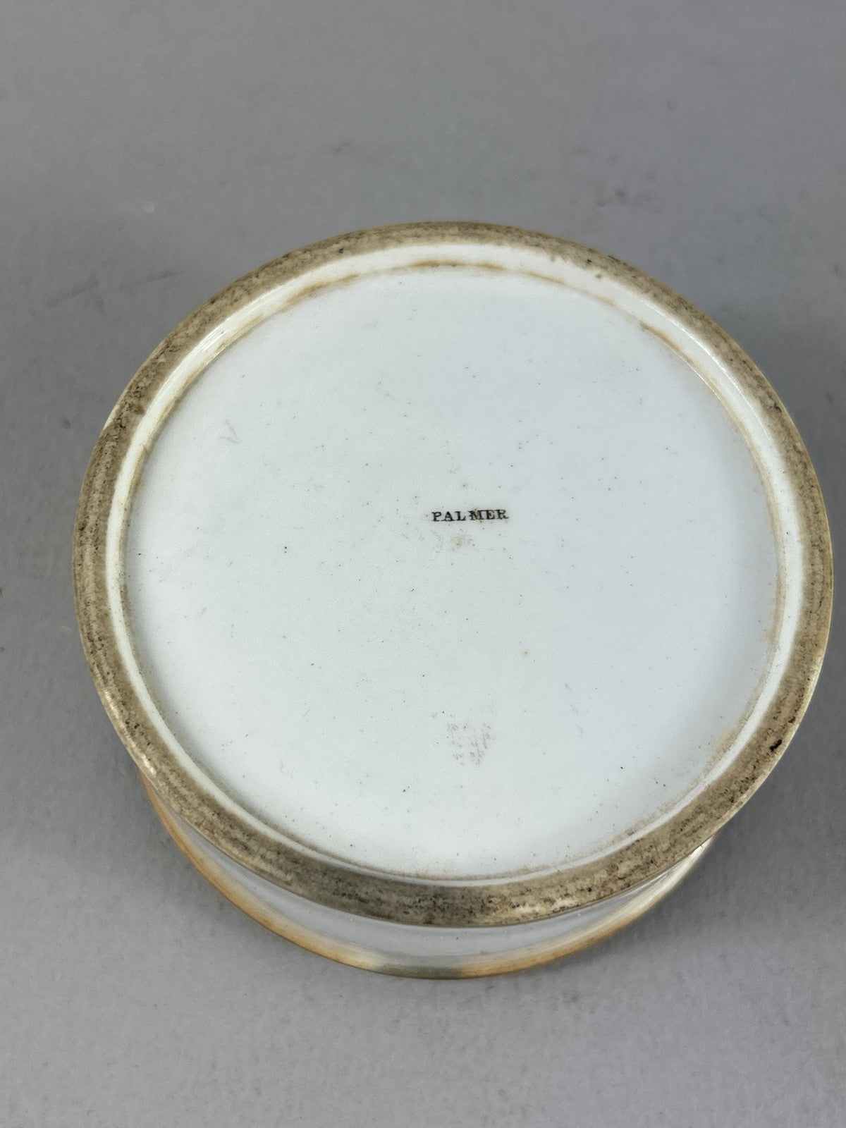 Palmer Early Porcelain Toothpaste Pot with Henley on Thames Bridge Scene