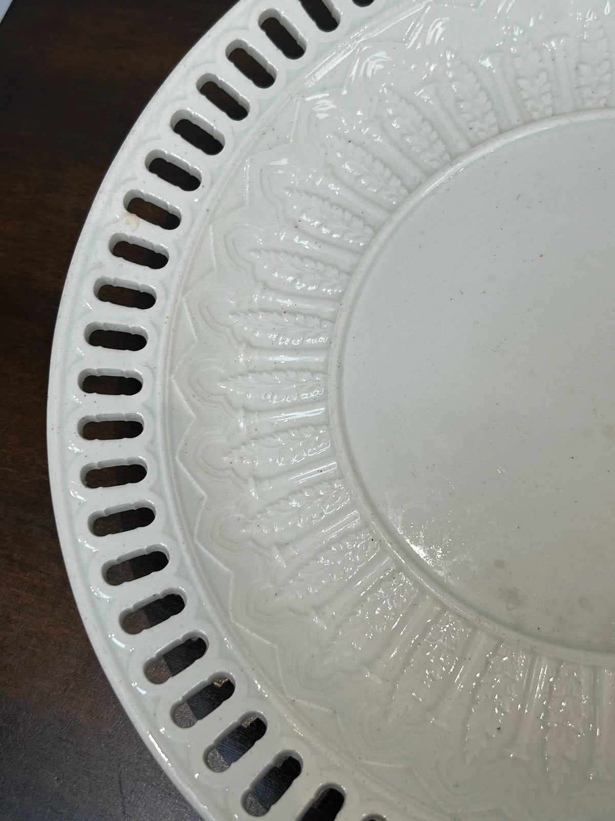 Antique Wedgwood Creamware Pierced Rim Dish Early 19th Century c.18202
