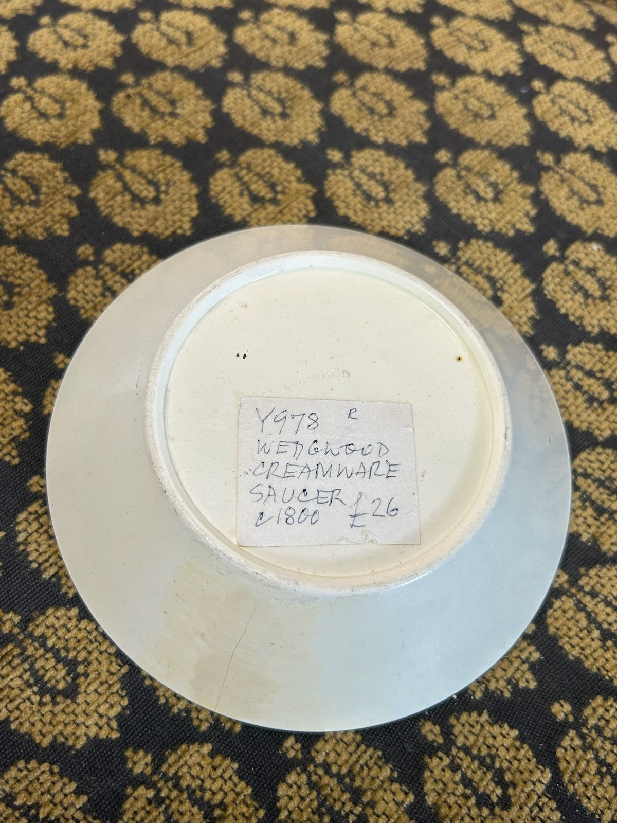 Antique Wedgwood Creamware Saucer Hand Painted Border c18001