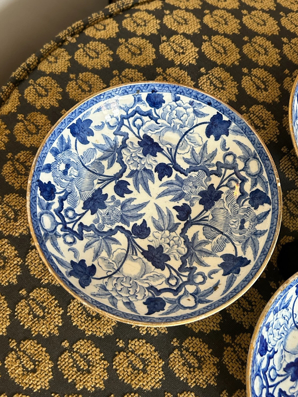 Wedgwood Blue and White Small Plates Set Floral Pattern Impressed Mark2