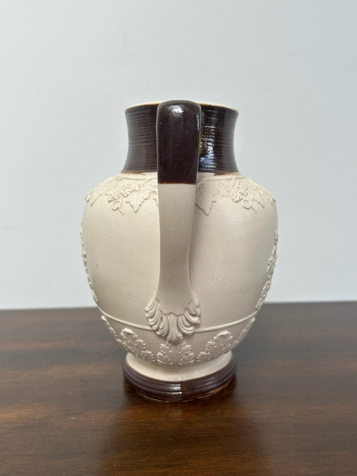 Turner Stoneware Jug 17cm Cupid Bacchanalian Relief Georgian c1810 Antique3
