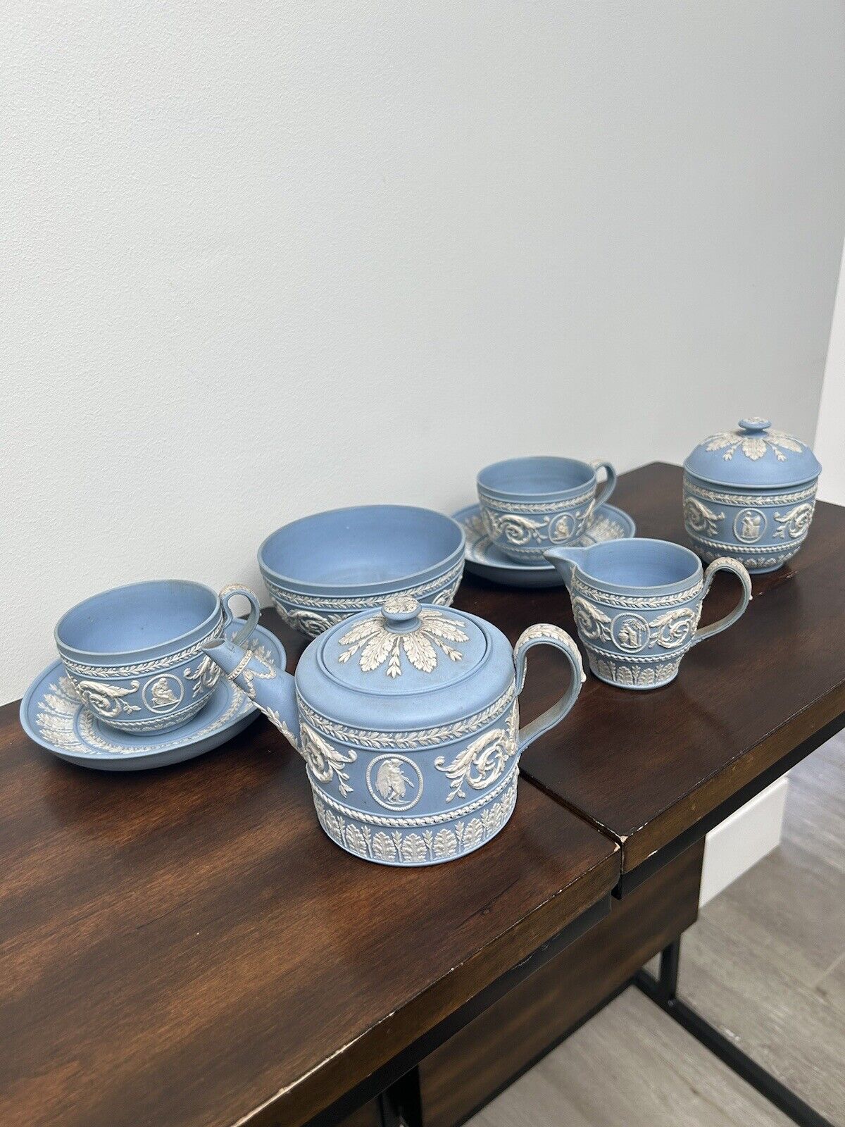 Wedgwood Jasperware Arabesque Tea Set Early 19th Jasperware Wedgwood