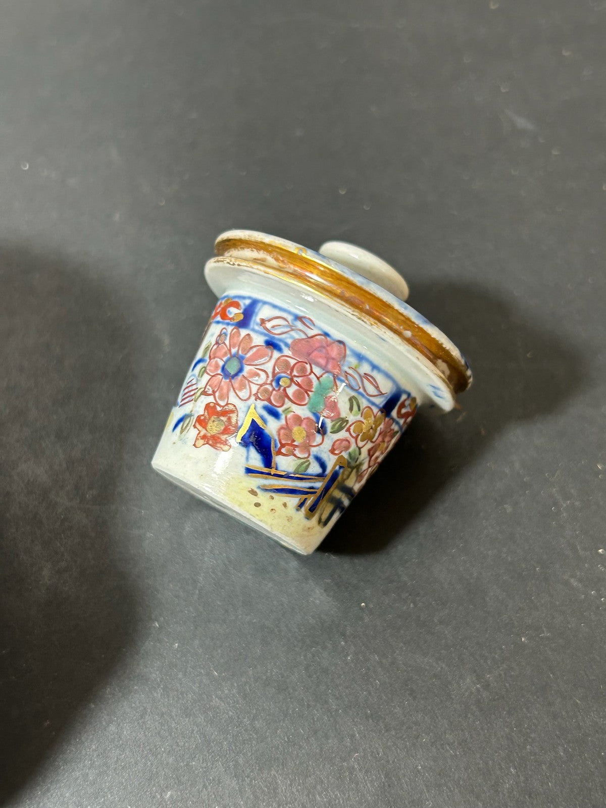 Antique Masons Patent Ironstone Imari Inkstand Desk Stand Paw Feet c1820 A/F7