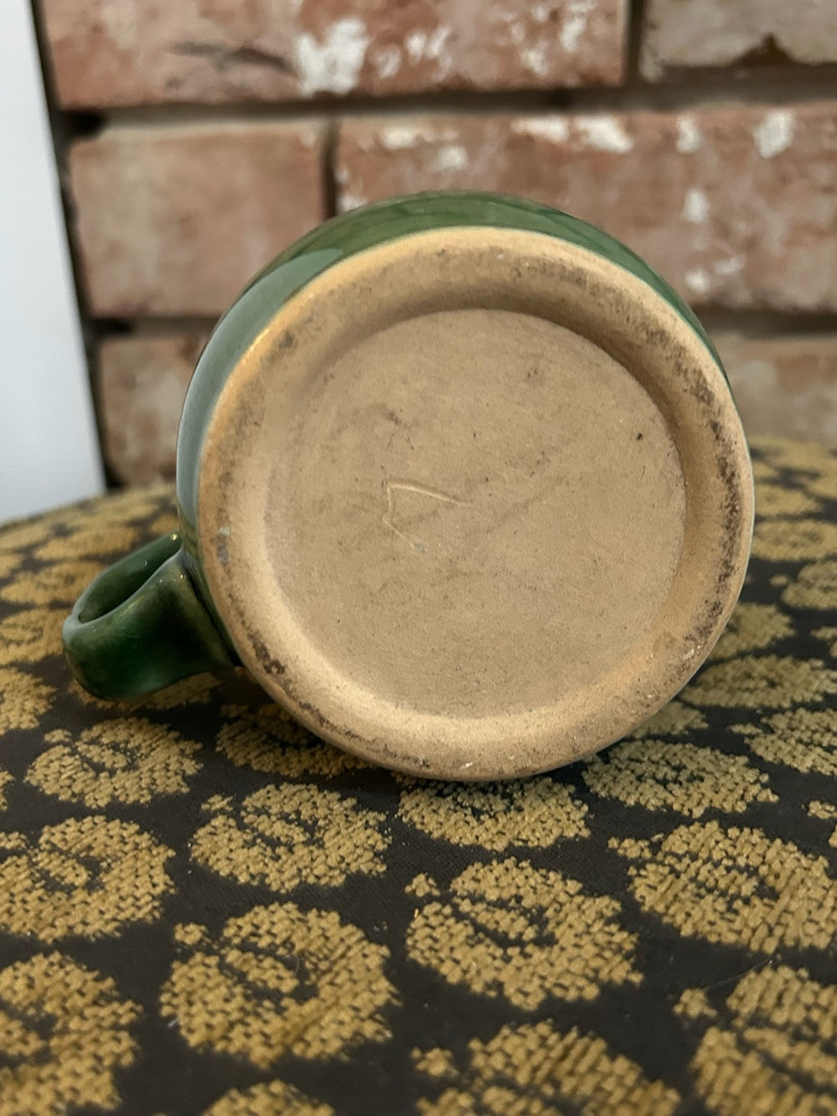 1937 Coronation King George VI Green Relief Moulded Mug Commemorative4