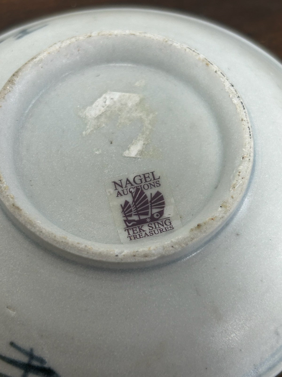 Chinese Blue & White Porcelain Dish Floral Seal Marks Antique 10cm2