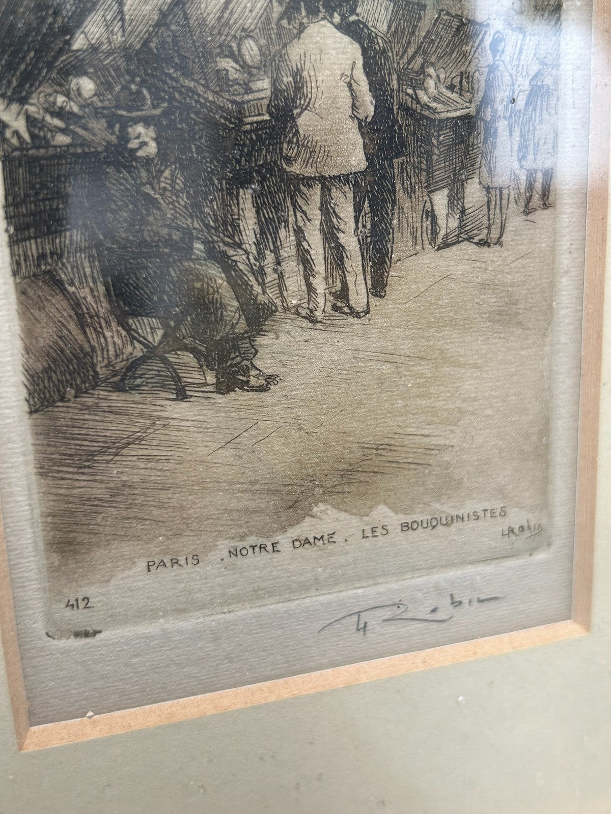 Leopold Robin & Marty Etchings x3 Notre Dame Paris Hand Coloured Signed Framed12