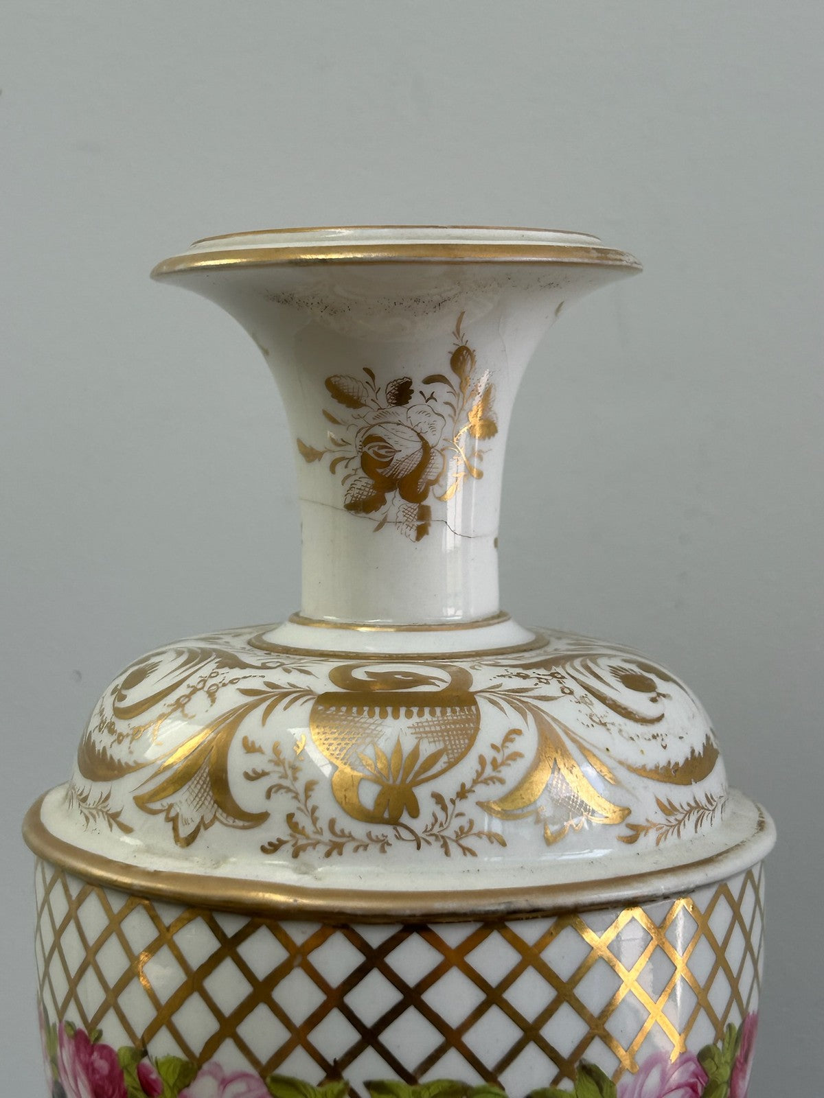 Pair Royal Crown Derby Hand Painted Porcelain Vases Antique English Marks14