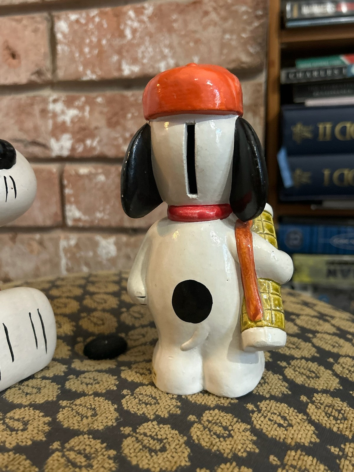 Two Vintage Snoopy Ceramic Money Boxes Peanuts United Feature Syndicate 19664