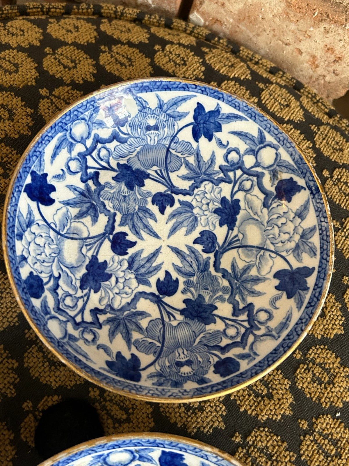 Wedgwood Blue and White Small Plates Set Floral Pattern Impressed Mark3
