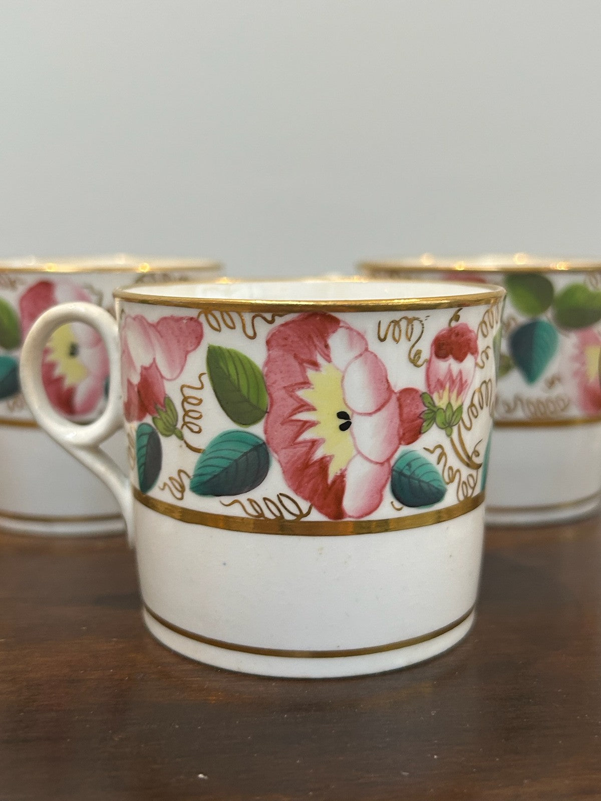 Set 7 Early 19th Century English Porcelain Coffee Cans c.1810 Possibly New Hall3