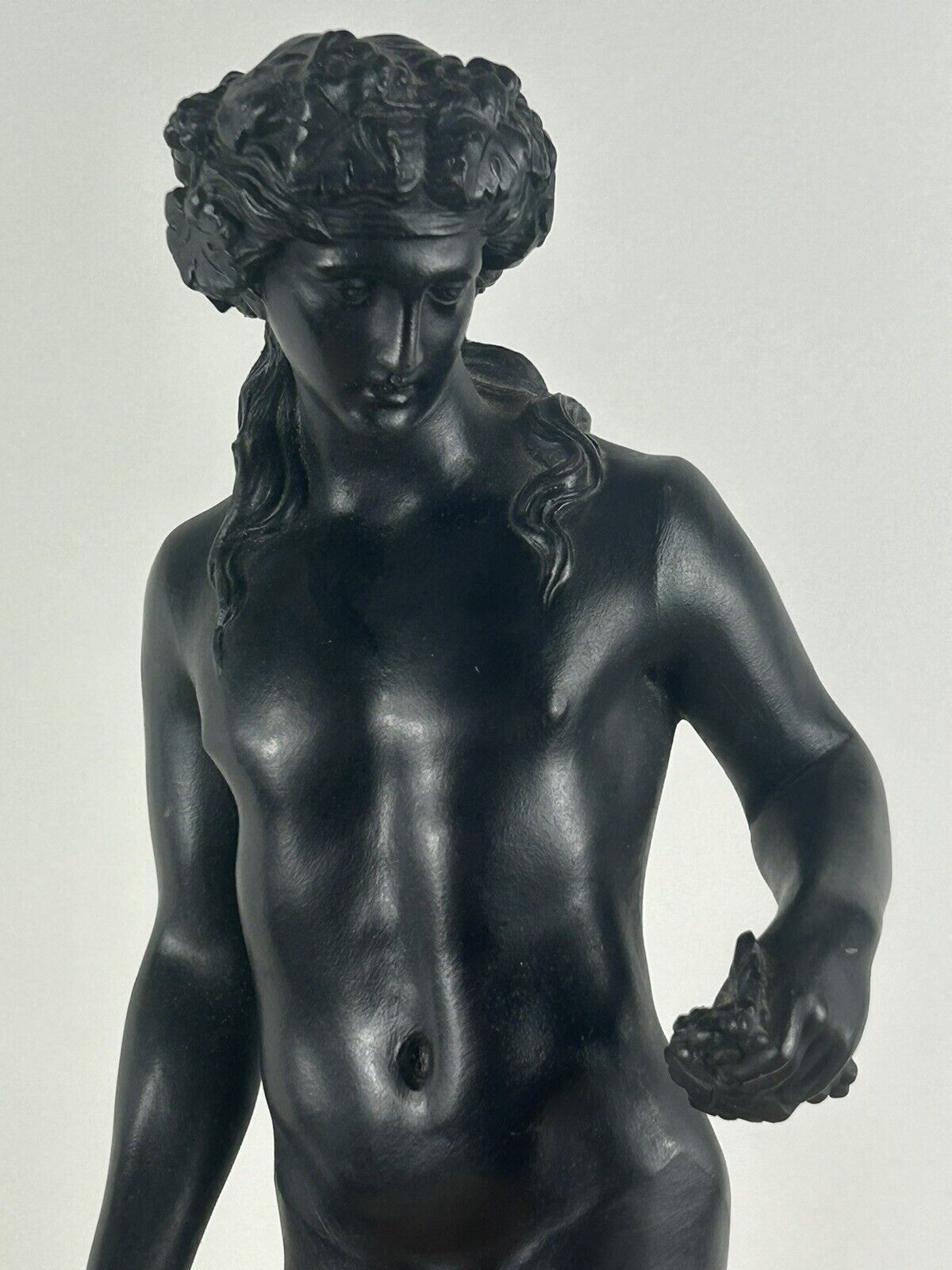 Wedgwood Black Jasper Basalt Figurine Of Bacchus 19th Century