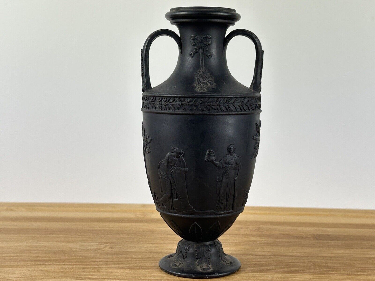 Wedgwood Black Basalt 15cm Trophy Vase Jasperware 19th Century