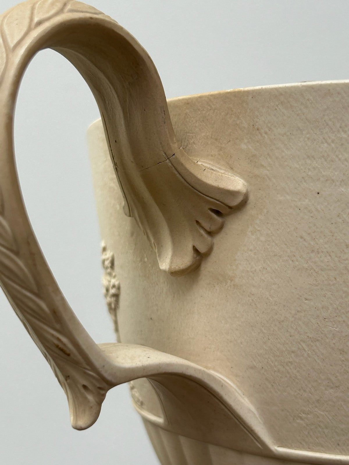 Turner Stoneware Loving Cup 17cm Sporting Relief Two Handle Georgian Antique10