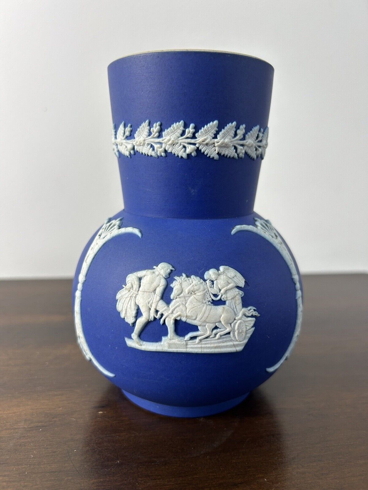 Wedgwood Type Jasperware Ovoid Vase Bulbous Flower Vase