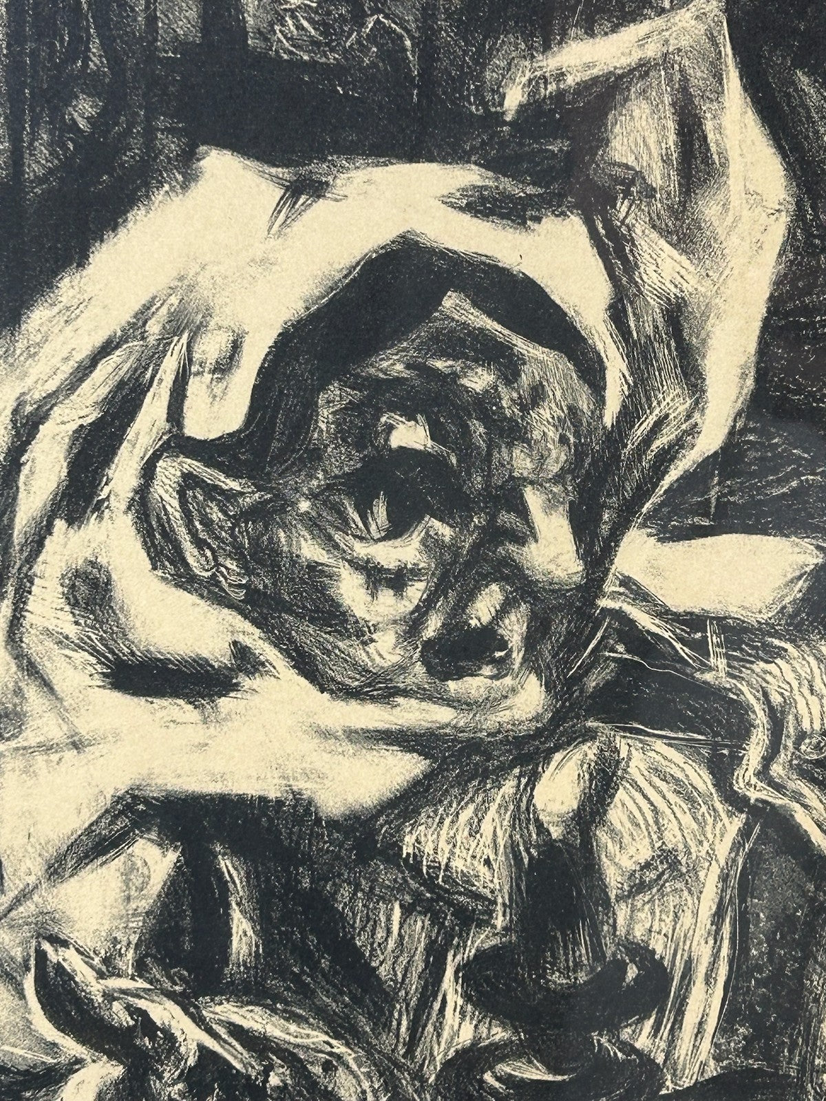 Nan Lurie Pencil Signed Lithograph Figure With Candle 1930s WPA Social Realism6