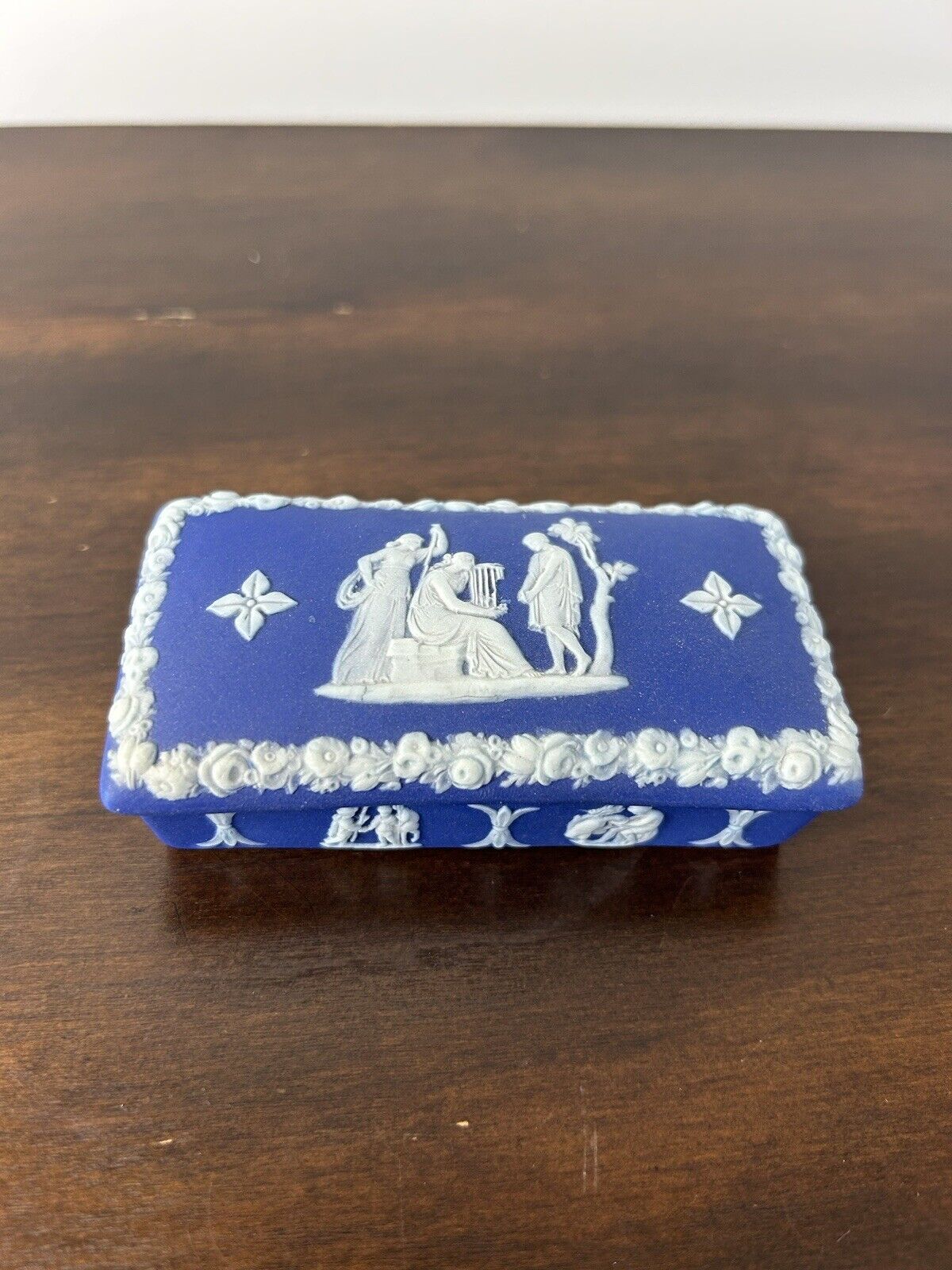 Wedgwood Jasperware Match Box Small Container Ring Storage