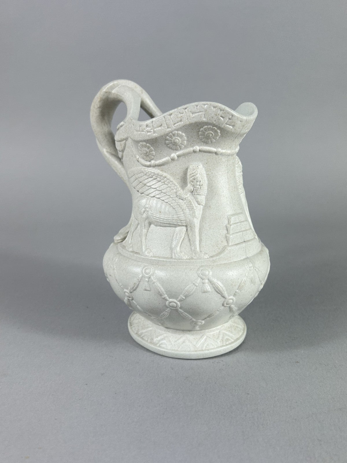 Rare Staffordshire Assyrian Revival Stoneware Jug c.1855