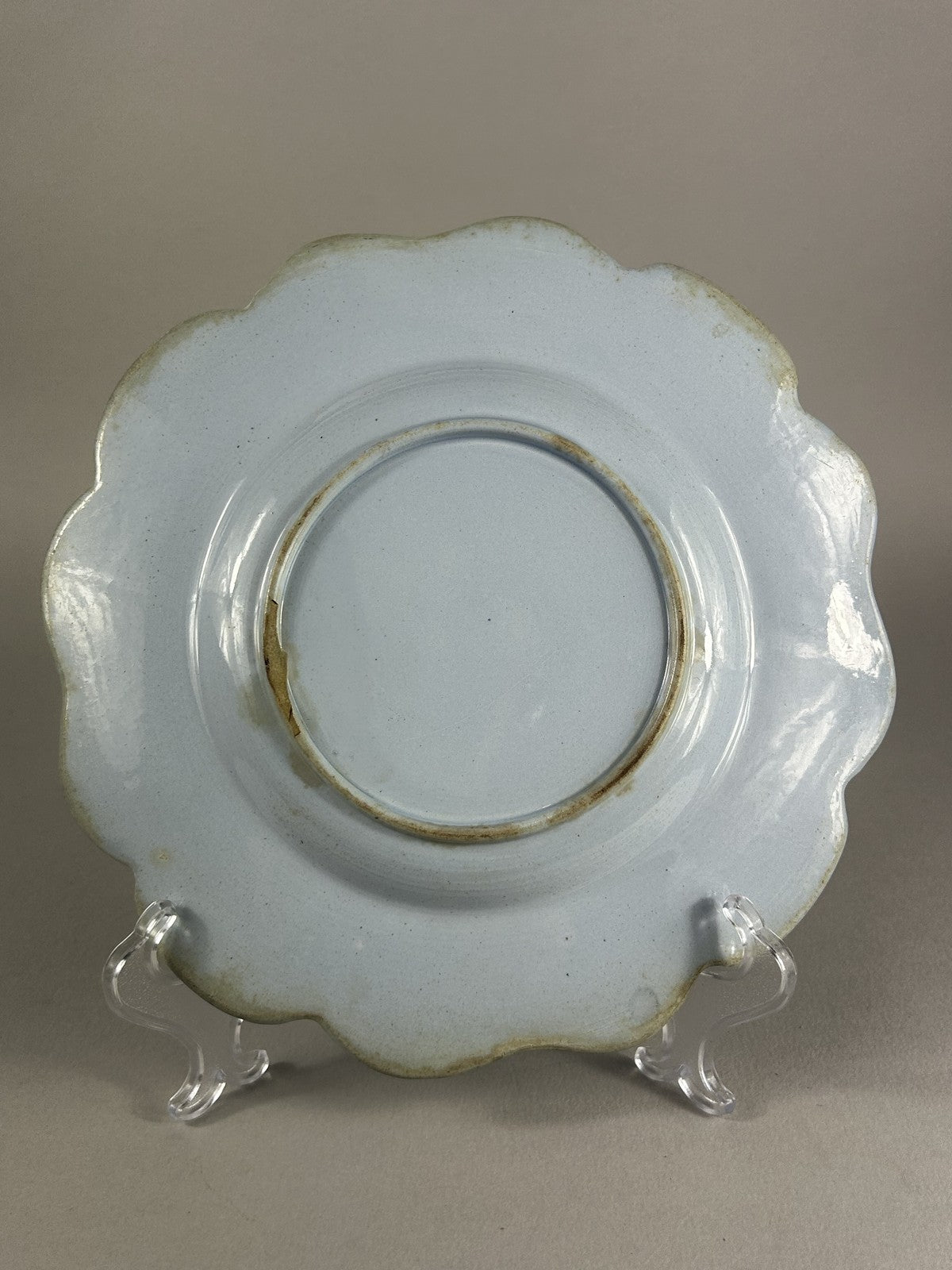 Antique 19th Century British Lilac Moulded Edge Plate 23cm