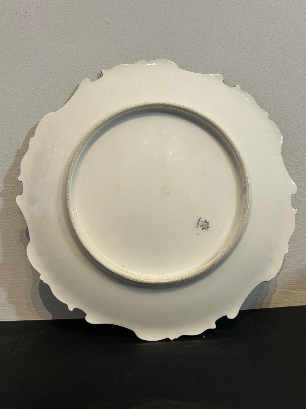 Antique Limoges Coiffe Hand Painted Plate Landscape Gilt Rim 23cm2