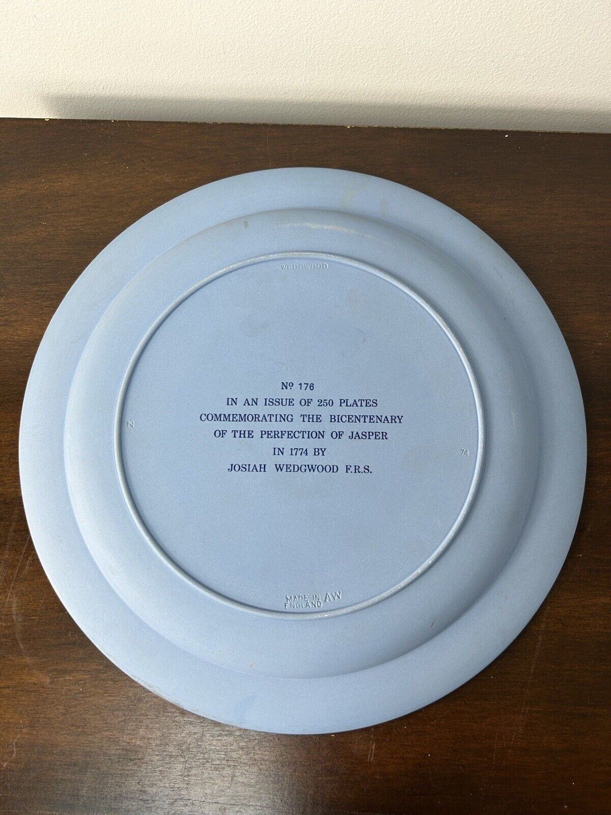 Wedgwood Tricolor Jasperware Trophy Amphora Plate