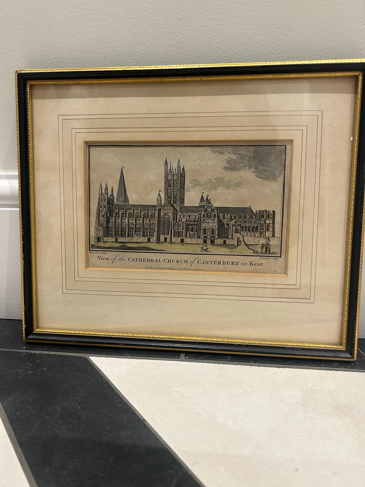 Archbishop Michael Ramsey Signed Canterbury Cathedral Engraving Hogg c.17840