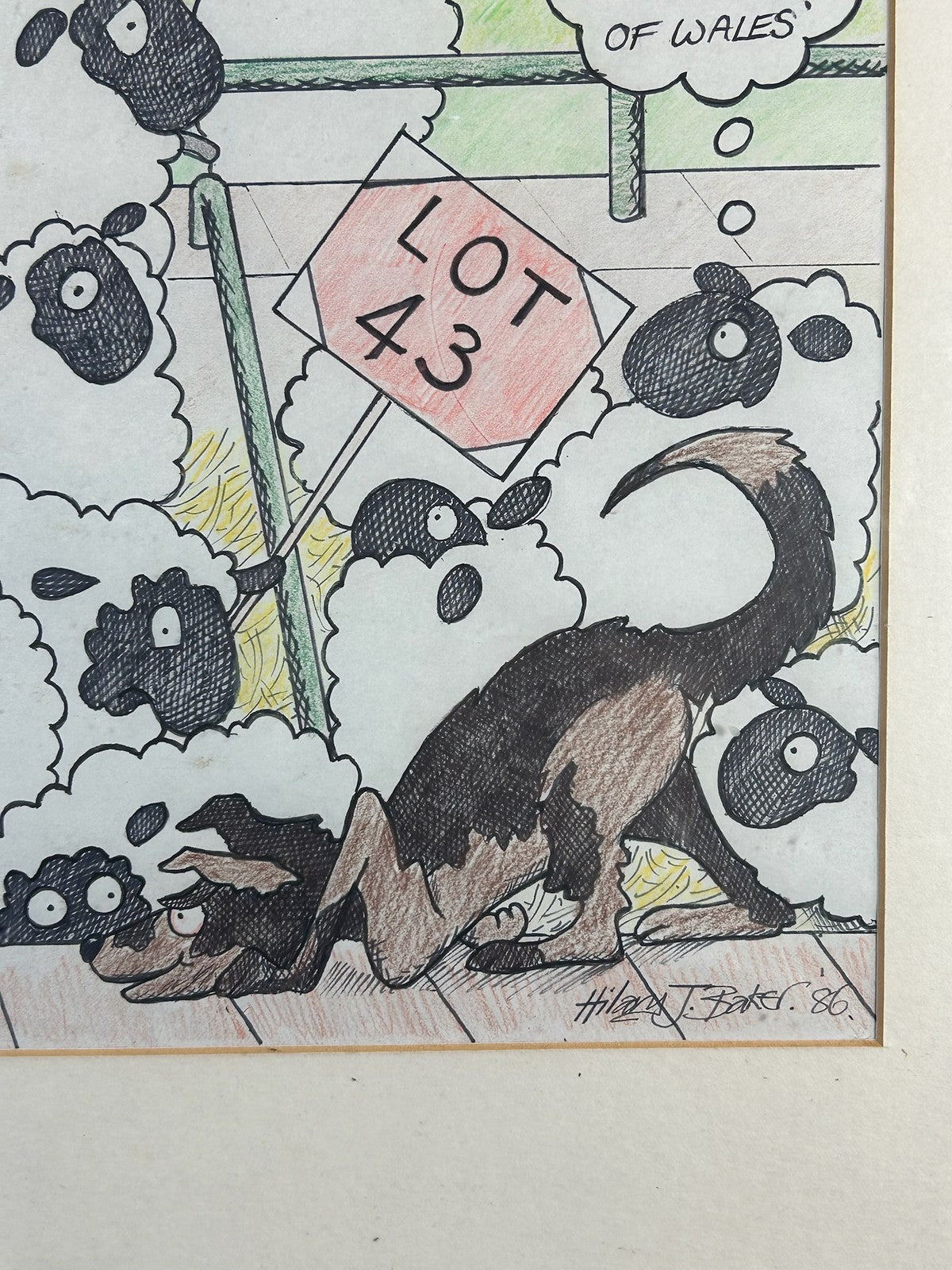 Hilary J Baker 1986 Original Cartoon Prince Charles Sheep Auction Lot 43 Signed4