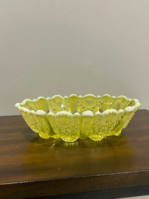 Davidson Primrose Pearline Uranium Glass Oval Dish Lady Chippendale Rd 176566